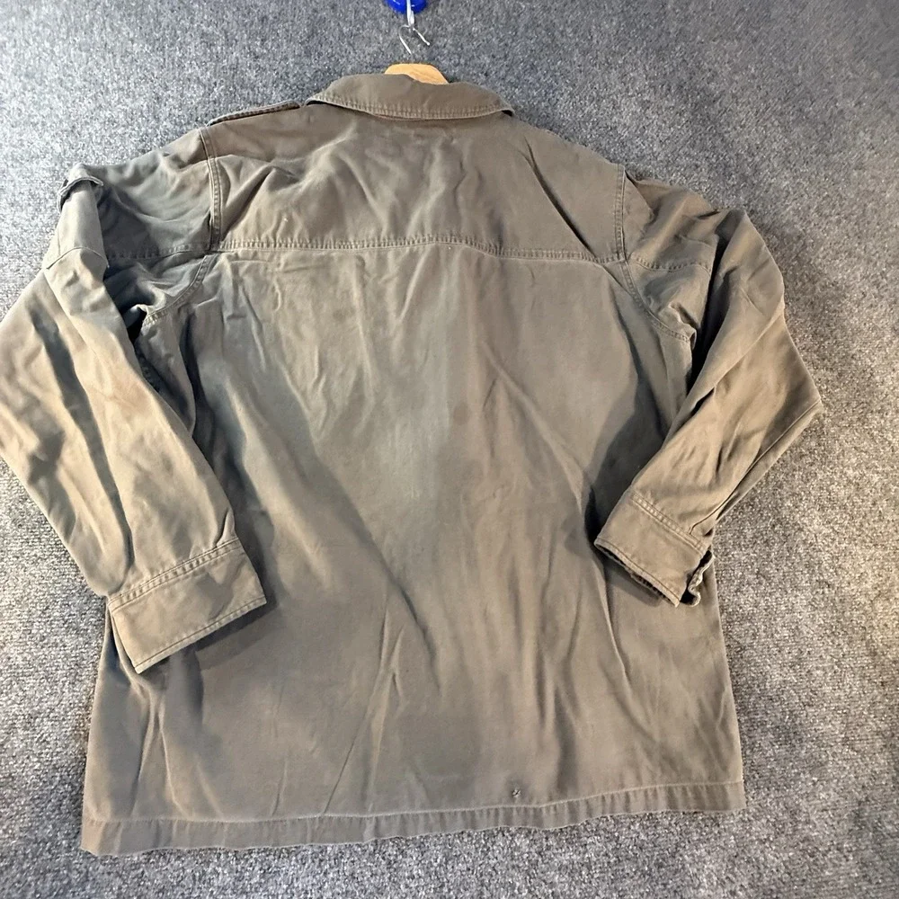 Aeropostale Mens XL Vintage Y2K Military Utility Shirt Jacket Shacket Olive Drab